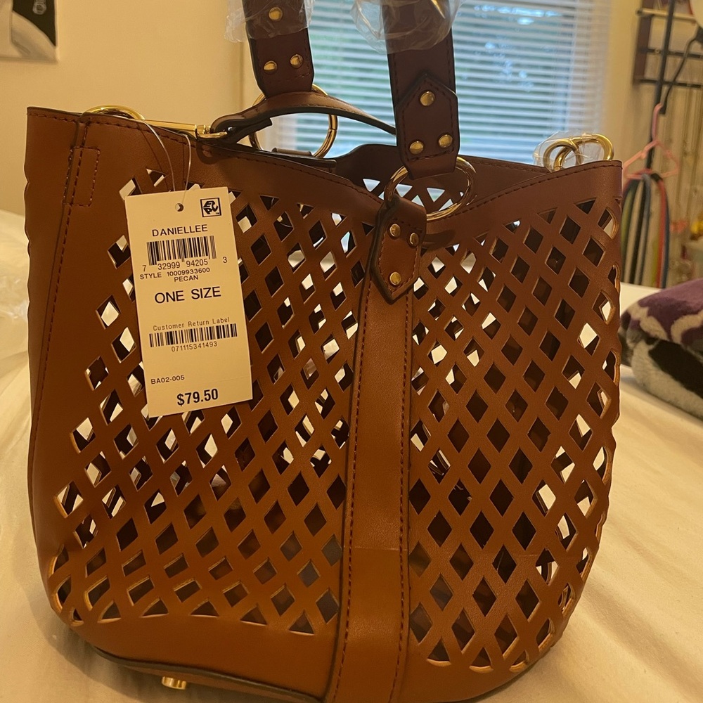 Small Brown Hobo crossbody with handle